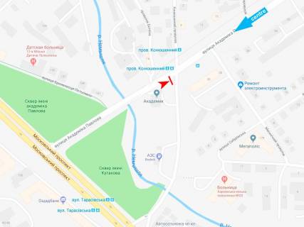 Призма A в Харькове, 3х6  Академіка Павлова вул., 20-Б, з центру  (пров. Конюшенний) - 563865 схема