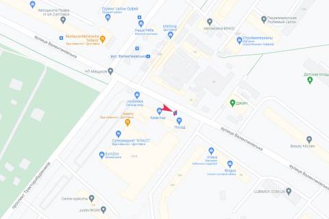 Білборд, Бігборд (Борд)  A у Харкові, 1,24х1,84  Валентинівська вул., 38-Б схема