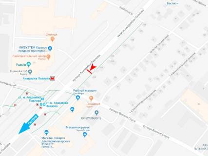 Призма B в Харькове, 3х6  Академіка Павлова вул., 122, в центр (ст.м. Ак.Павлова) - 471269 схема
