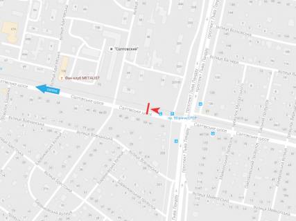 Билборд A в Днепр (Днепропетровск), 3х6  Салтівське шосе, 79, в центр схема
