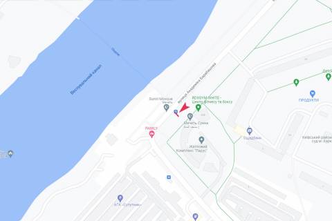 Билборд B в Харькове, 1,24х1,84  Барабашова вул., 36-Б схема