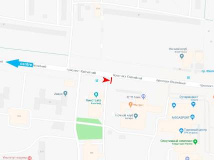Призма A в Харькове, 3х6  просп. Ювілейний (П'ятдесятиріччя ВЛКСМ ) 54, з центру (Болеро) - 472005 схема