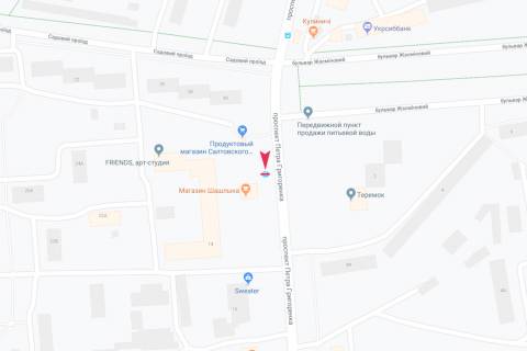 Ситилайт A в Харькове, 1,24х1,84  Петра Григоренка проспект (кол. Маршала Жукова), 14 (зупинка б-р Жасміновий), з центру схема