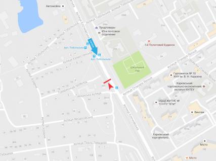 Билборд B в Харькове, 3х6  Клочківська вул., 237, з центру схема