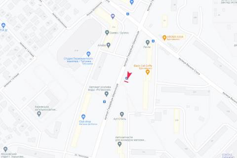 Билборд B в Харькове, 1,24х1,84  Гвардійців-Широнінців вул., 27 схема