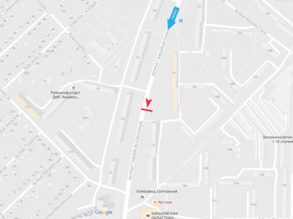 Билборд B в Днепр (Днепропетровск), 3х6  Гвардійців-Широнінців вул., 18, в центр схема