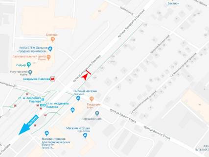 Призма A в Харькове, 3х6  Академіка Павлова вул., 122, з центру (ст.м. Ак.Павлова) - 471268 схема