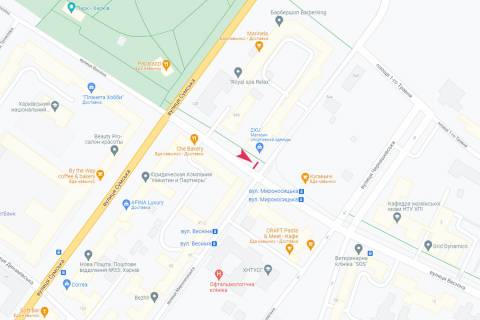 Ситилайт B в Харькове, 1,24х1,84  Весніна вул. - Мироносицька вул., 99 схема