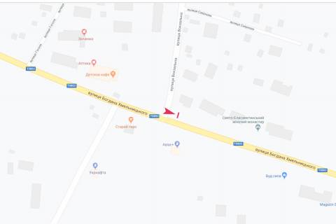 Billboard B in Komishuvaha st. Vokzal'na scheme