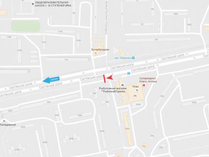 Билборд B в Днепр (Днепропетровск), 3х6  Салтівське шосе,244, в центр схема