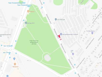 Билборд B в Днепр (Днепропетровск), 3x6  Запорізьке шосе, АЗС Sky схема