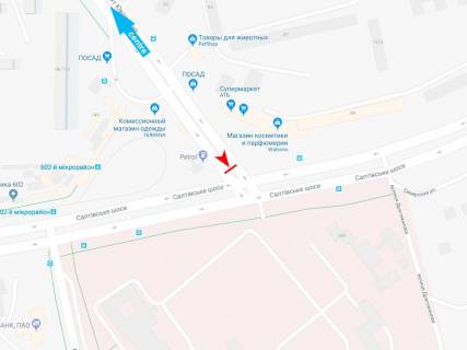 Призма B в Харькове, 3х6  просп. Ювілейний (П'ятдесятиріччя ВЛКСМ ) - Салтівське шосе, з центру - 472014 схема