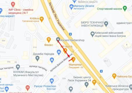 Видеоборд A в Киеве, 3,84х14,4   Бульвар Лесі Українки, 34 - 497088 схема