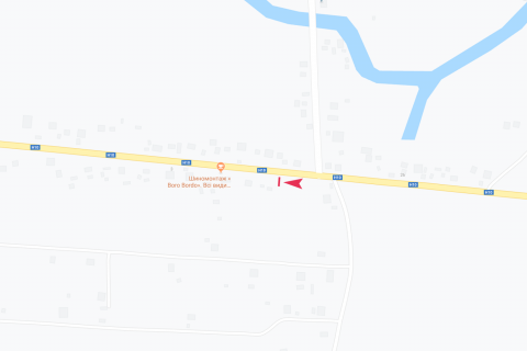 Билборд B в Шипинцах, 3х6  в'їзд в Шипинці з боку Чернівців схема