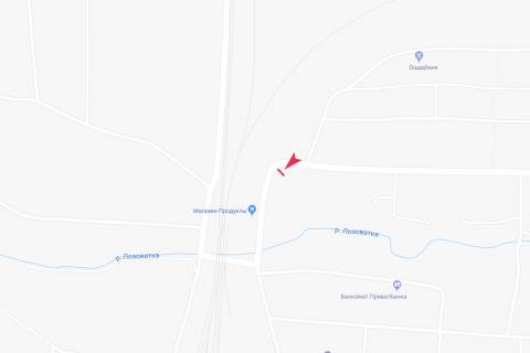 Билборд B в Купянск-Узловом, 3х6  в'їзд у місто, магазин продукти, церква схема