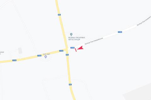 Білборд, Бігборд (Борд)  B у , Велика Писарівка (Велика Писарівка), 3х6  Дорога Р-45, Суми-Кроснопілля-Богодухів 85 км+300 вправо схема