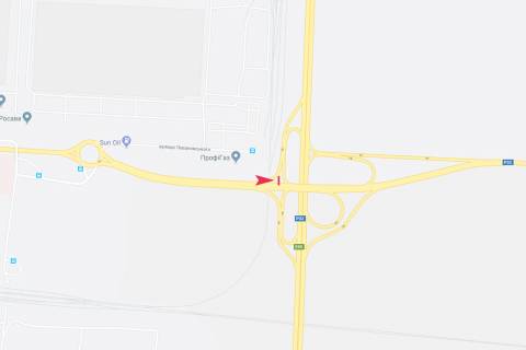 Билборд B в Белой Церкви, 3х6  виїзд із міста у бік Києва, шляхопровід схема