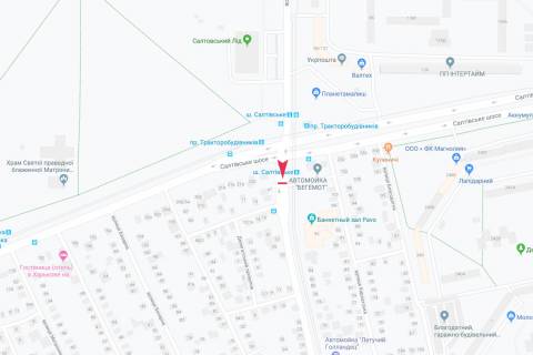 Билборд A в Харькове, 3х6  Тракторобудівників пр-т, 47 - Салтівське шосе, в центр схема