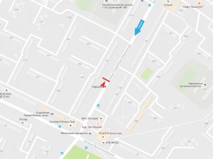 Билборд B в Днепр (Днепропетровск), 3х6  Гвардійців-Широнінців вул., 59, з центру схема