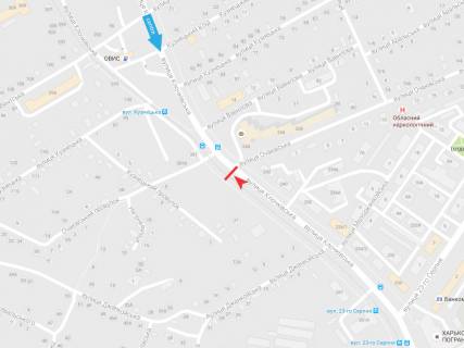 Билборд B в Днепр (Днепропетровск), 3х6  Клочківська вул. - Очаківський пров.., з центру схема