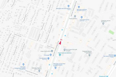 Билборд A в Днепр (Днепропетровск), 3x6  Олександра Поля (Кірова) пр-т, 109. Напрямок руху транспорту вниз схема