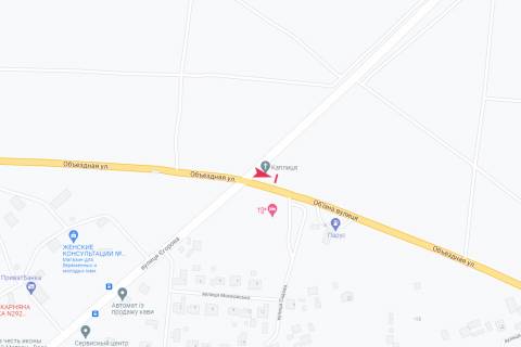 Билборд B в Северодонецке, 3х6  ул.Егорова, обьезная дорога схема