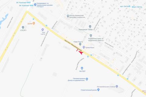 Билборд B в Днепр (Днепропетровск), 3x6  Мануйлівський (Воронцова) просп., (напроти будинку 116) схема