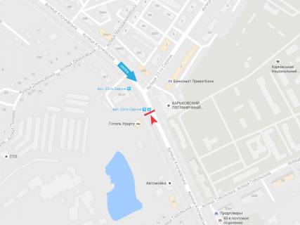 Билборд B в Харькове, 1,24х1,84  Клочківська вул. 259б  (зупинка  вул. 23 Сепрня  (1)) схема