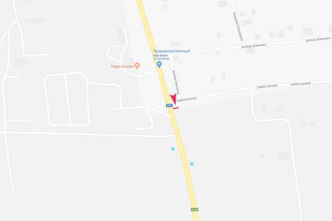 Билборд B в Русской Лозовой Вьезд в город схема