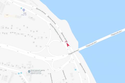 Билборд B в Днепр (Днепропетровск), 3x6  Зізд з Південного мосту на правий берег, на розділ схема