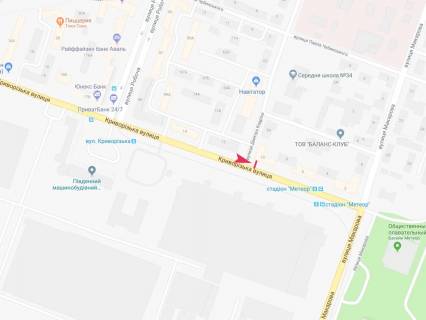 Білборд, Бігборд (Борд)  B у Дніпро (Дніпропетровськ), 3x6  Криворізька вул., 10 схема