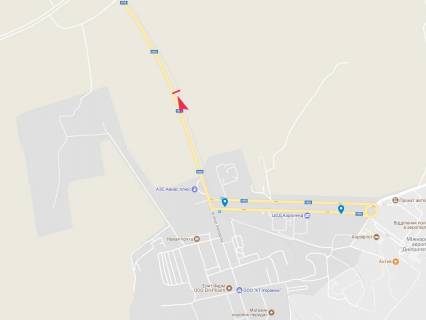 Билборд A в Днепр (Днепропетровск), 2.9x5.9  Аеропортівська вул., 200 м до повороту в аеропорт схема