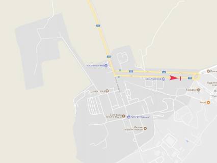 Билборд A в Днепр (Днепропетровск), 3x6  Аеропортівська вул. - Авіадиспетчерська вул., 150 метрів до готелю в аеропорту схема