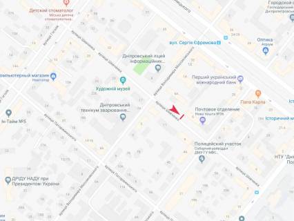 Бэклайт B в Днепр (Днепропетровск), 2.34x3.14  Шевченка вул., 6а схема