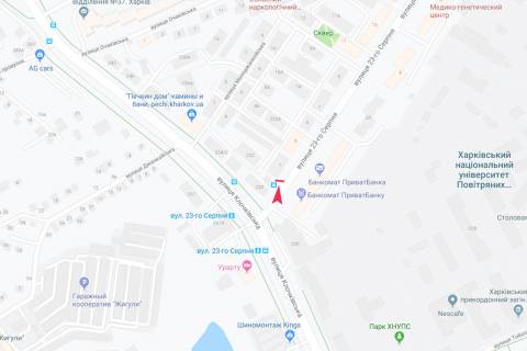 Білборд, Бігборд (Борд)  B у Запоріжжі 23 Августа ул., 1, в центр схема