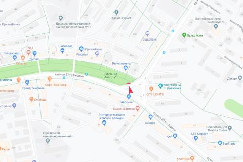 Призма A в Запорожье 23 Августа ул., 59 - Космонавтов ул., в центр - 186056 схема