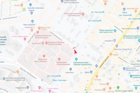 Бэклайт A в Запорожье Данилевского ул. - Тринклера ул., в центр схема