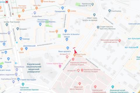 Бэклайт A в Запорожье Данилевского ул., 8 - Литературная ул., в центр схема