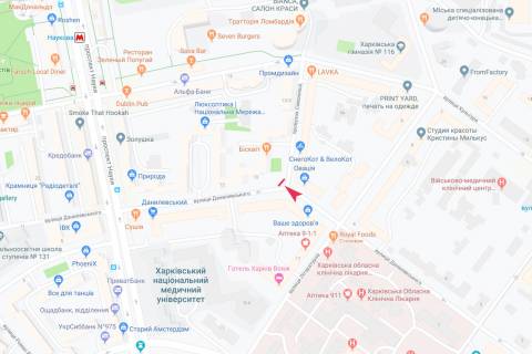 Скроллер A в Запорожье Данилевского ул. - Самокиша ул., в центр - 186087 схема