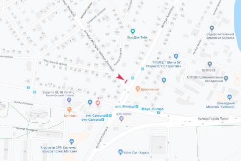 Призма B в Запорожье Жилярди ул. - Запорізького Дуба (Ковпака) ул., из центра, VIP - 186102 схема