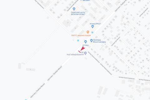 Билборд B в Запорожье Любови Малой пр-т - Баварская ул., из центра схема