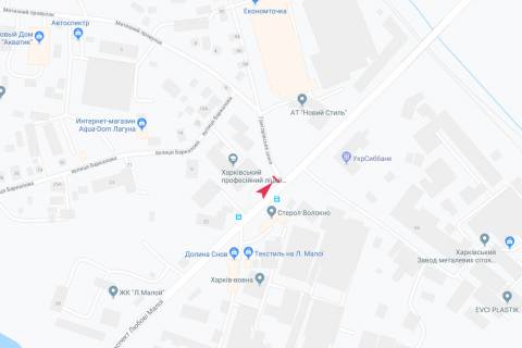 Билборд B в Запорожье Любови Малой пр-т, 30 - Григоровское шоссе, в центр схема