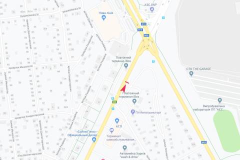 Билборд A в Запорожье Мерефянское шоссе, 3 - Планерная ул., в центр схема