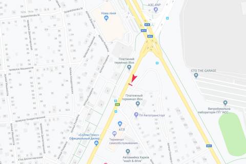 Билборд B в Запорожье Мерефянское шоссе, 3 - Планерная ул., из центра схема