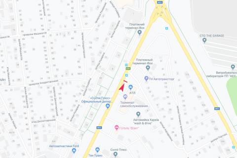 Билборд A в Запорожье Мерефянское шоссе, 9-а, в центр схема