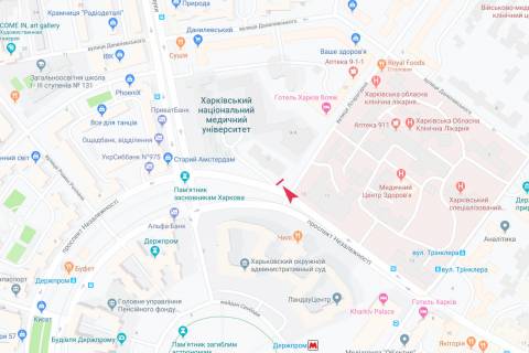 Скроллер A в Запорожье Независимости пр-т, 11 - Литературная ул., из центра, VIP - 186147 схема