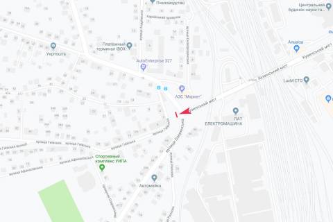 Билборд A в Запорожье Озерянская ул. - Гиевская ул., 6 (Кузинский путепровод), из центра схема