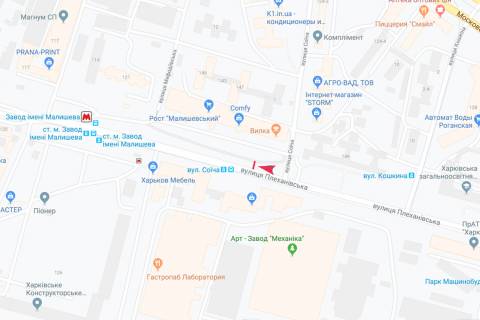 Призма A в Запорожье Плехановская ул., 135/139 - Соича ул., в центр - 186189 схема