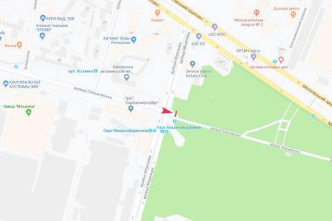 Білборд, Бігборд (Борд)  B у Запоріжжі Плехановская ул. - Морозова ул., из центра схема