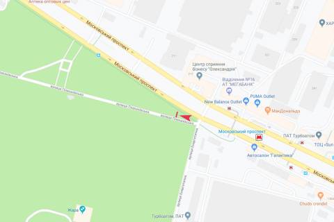 Призматрон, Призма A у Запоріжжі Плехановская ул. - Московский пр-т, в центр - 186199 схема